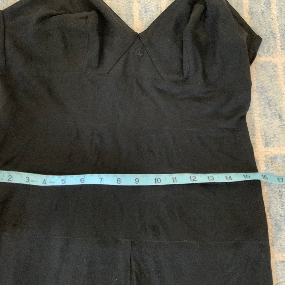 RARE CHANEL VINTAGE 97P CC BLACK BODYCON JUMPER ROMPER 40 - Picture 11 of 14